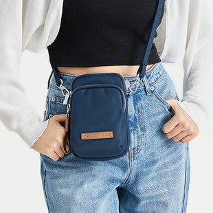 莱夫帆布手机包女斜挎2025新款精致迷你小挂包春夏百搭轻便零钱包