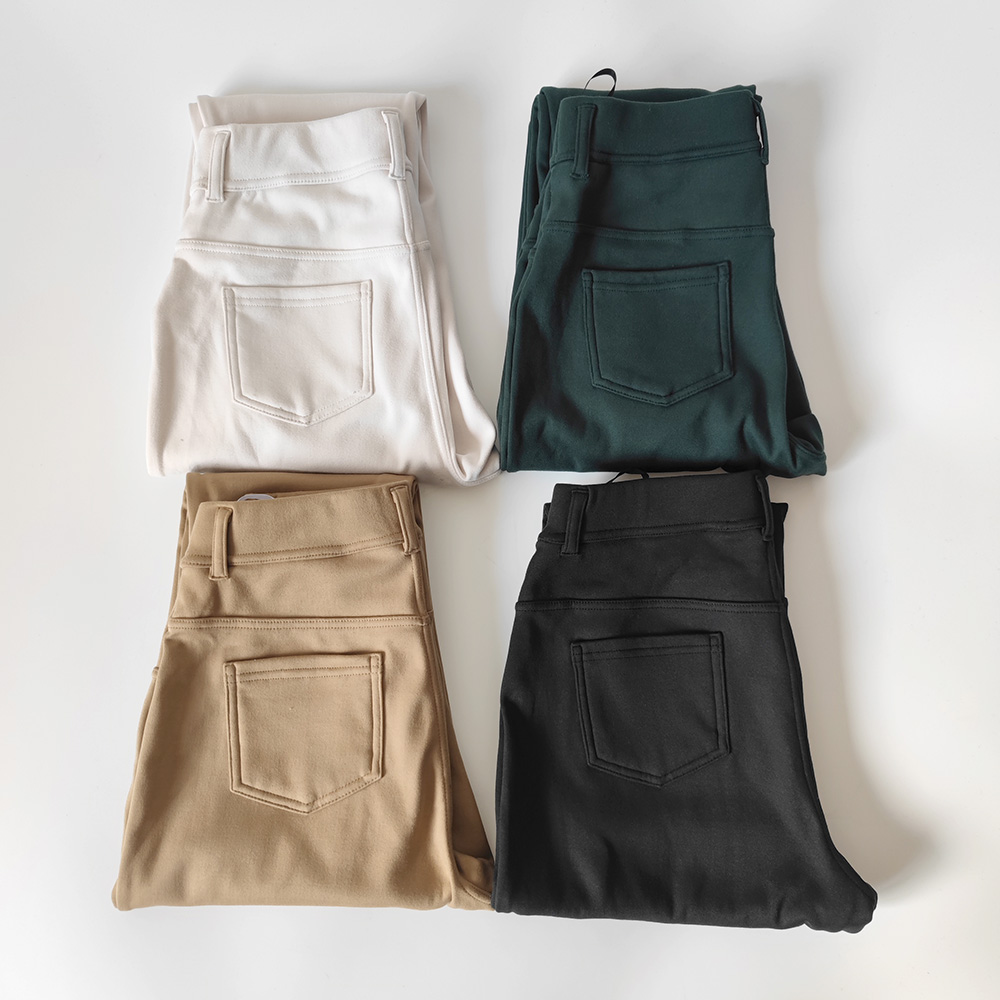 日单秋冬百搭四色加绒打底裤外