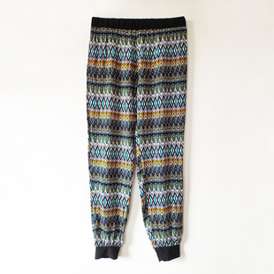 防蚊裤 夏新款 长裤 灯笼裤 清凉透气松紧腰收腿人造棉宽松休闲女裤