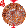 高檔中國結桃木雕福祿壽客廳大號鎮宅辟邪挂件福字壁挂飾喬遷禮品