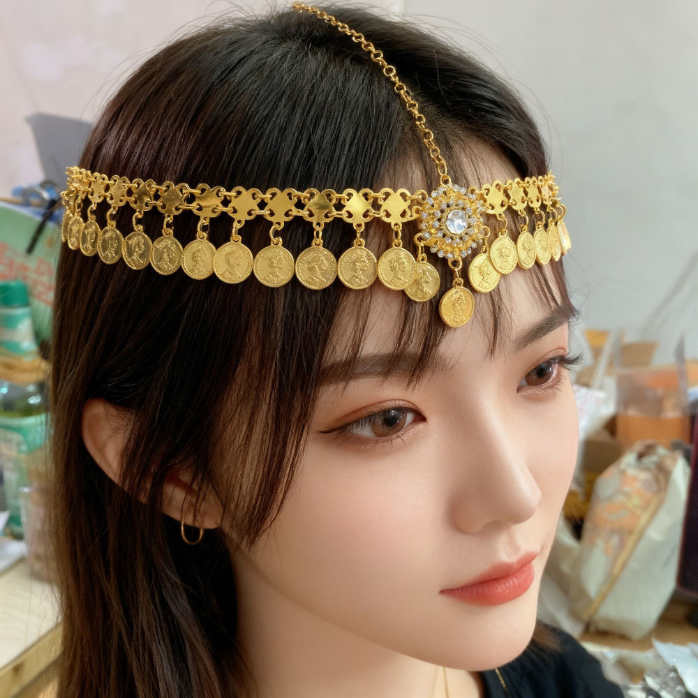 复古钱币吊坠民族风发饰女异域风情宫廷古风拍照敦煌镶钻流苏头饰,饰品/流行首饰/时尚饰品新,发饰,淘宝优惠券,粉丝福利购,淘宝优惠卷