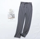 冰丝直筒长裤 居家宅裤 睡裤 大码 夏 宽松夏天防蚊裤 春秋男莫代尔薄款