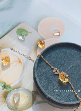 天然黄水晶手链不褪色