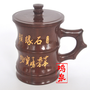 精品木鱼石杯子/茶杯，天然山东木鱼石整石制作茶杯一体石头杯子