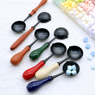 火漆勺不粘勺火漆融蜡防粘易清理不沾火漆印章勺子加热火漆蜡工具