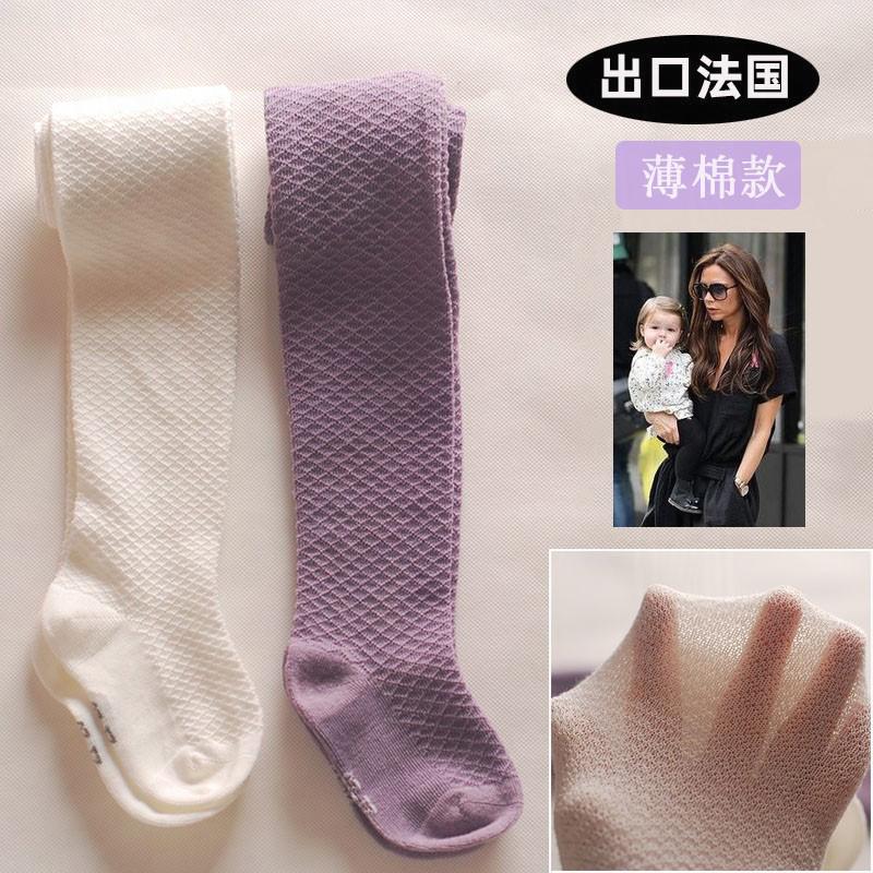 出口法国儿童打底裤春夏薄款纯棉大PP裤袜宝宝打底袜子女童连裤袜
