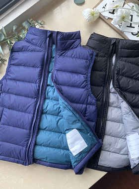 日系~儿童羽绒马甲外穿轻薄款秋冬男童背心宝宝内胆男孩坎肩鸭绒