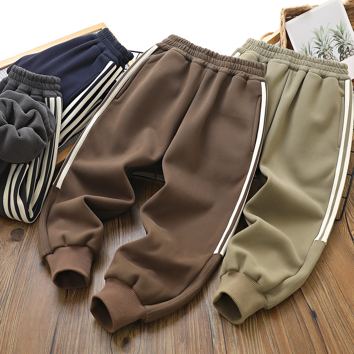 长裤奥粒绒运动裤童裤