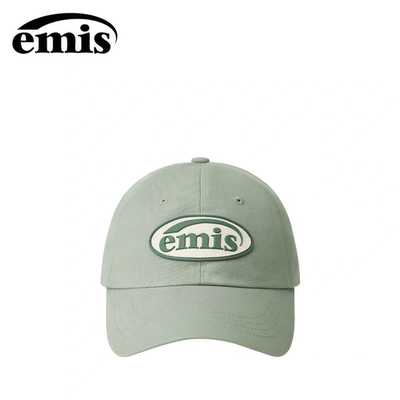 emis帽子2025新款橡胶徽章棒球帽男女同款时尚百搭软顶休闲鸭舌帽