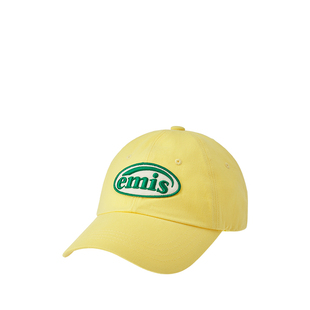 韩国emis官方帽子足印徽章棒球帽百搭休闲运动男女同款2024新款