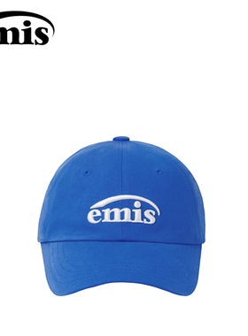 韩国emis棒球帽情侣款鸭舌帽美式复古新标蓝色2025春夏秋季新款