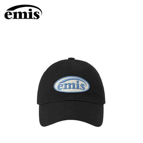 韩国emis官方帽子足印徽章棒球帽运动时尚男女同款2024秋冬新款