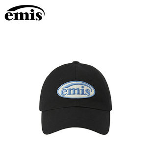 韩国emis官方帽子足印徽章棒球帽运动时尚男女同款2024秋冬新款