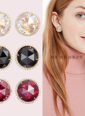 欧美KS现货圆形耳钉耳环女气质简约She Has Spark Stud Earrings