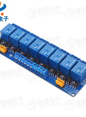 BESTEP 8路继电器模块3.3v5v12v24v高低电平触发双光耦隔离