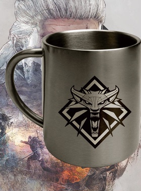 巫师3狂猎游戏The Witcher 3 周边不锈钢杯 马克杯 CDPR波兰蠢驴
