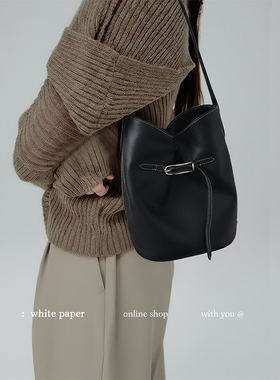 原创·ONER DAY 炊烟直 通勤水桶包包女2026新款单肩斜挎托特大包