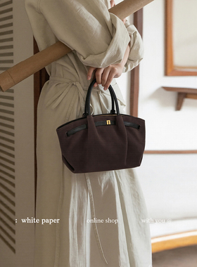 原创·ONER DAY 谷场余温 磨绒饺子托特包女2026新款手提单肩斜挎