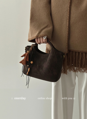 原创·ONER DAY 落雪初 复古通勤托特包包女2026新款手提单肩斜挎