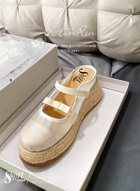 赵露思&许妍原款 ShānRen休闲包头拖鞋女新凉鞋外穿网纱厚底松糕