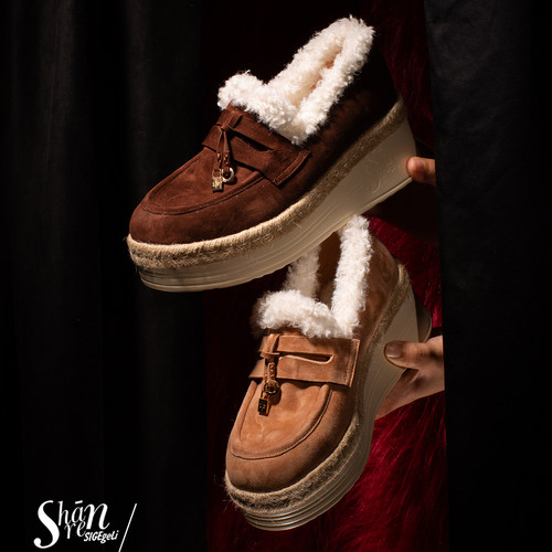 一脚蹬乐福鞋女2025新款小皮鞋