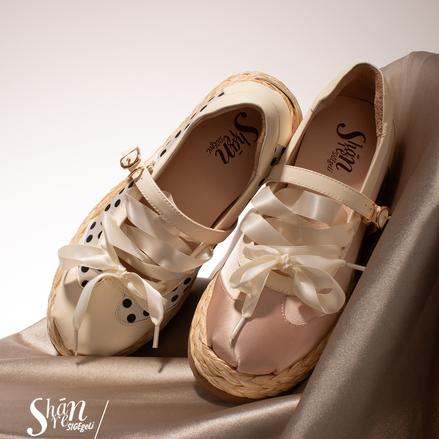 ShānRen法式复古 一字式扣带蝴蝶结浅口单鞋女厚底波点玛丽珍鞋,女鞋,浅口单鞋,淘宝优惠券,粉丝福利购,淘宝优惠卷