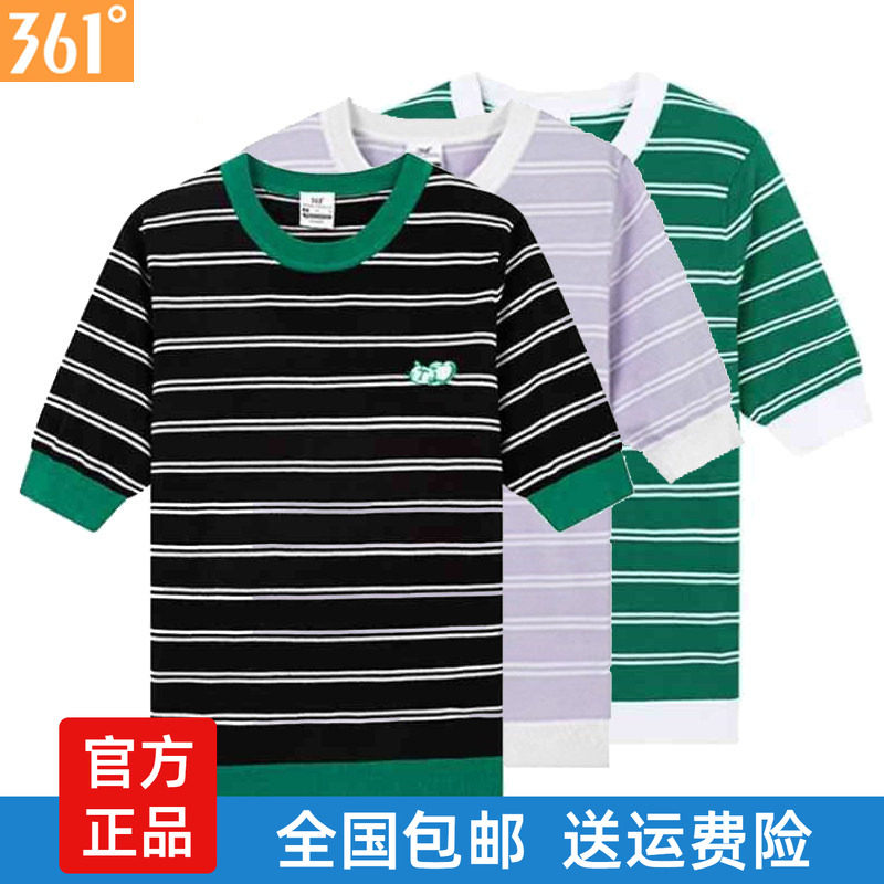 361度官方正品短袖套头毛衫女上