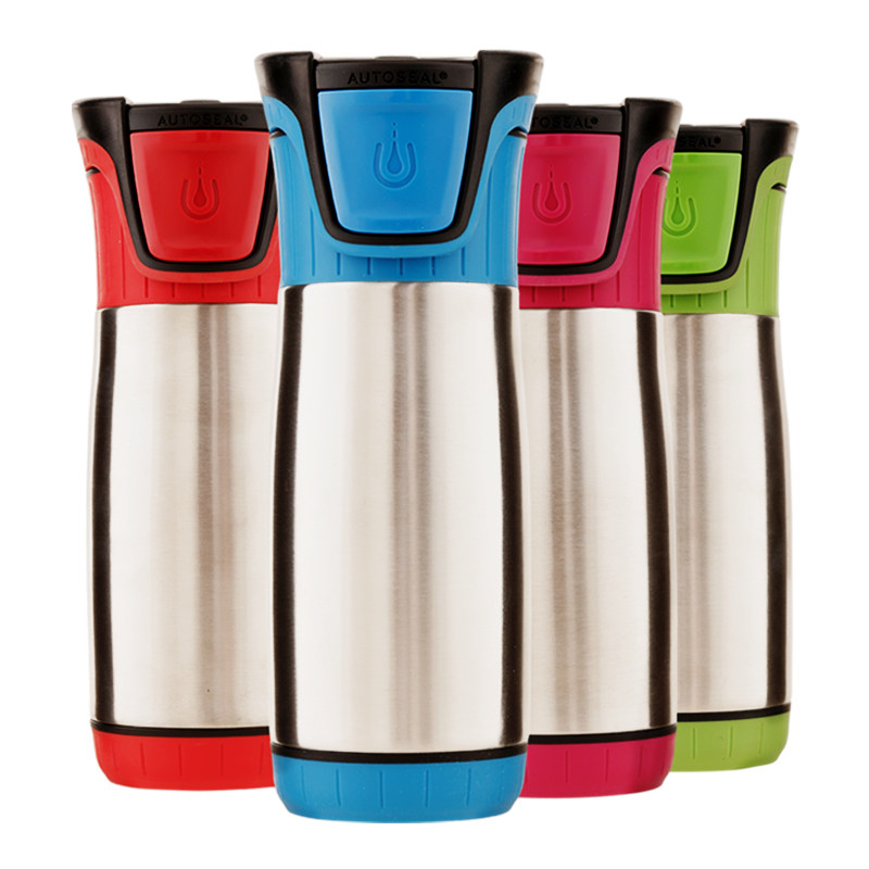 美国contigo男士真空运动保温杯复古不锈钢水杯水壶咖啡杯子水杯