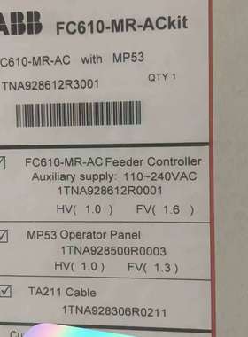 FC610-MR-AC  1TNA928612R0001控制-议价