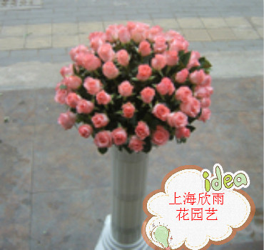 上海罗马柱花球开业庆典乔迁花篮 商务鲜花会展鲜花展览罗马柱花