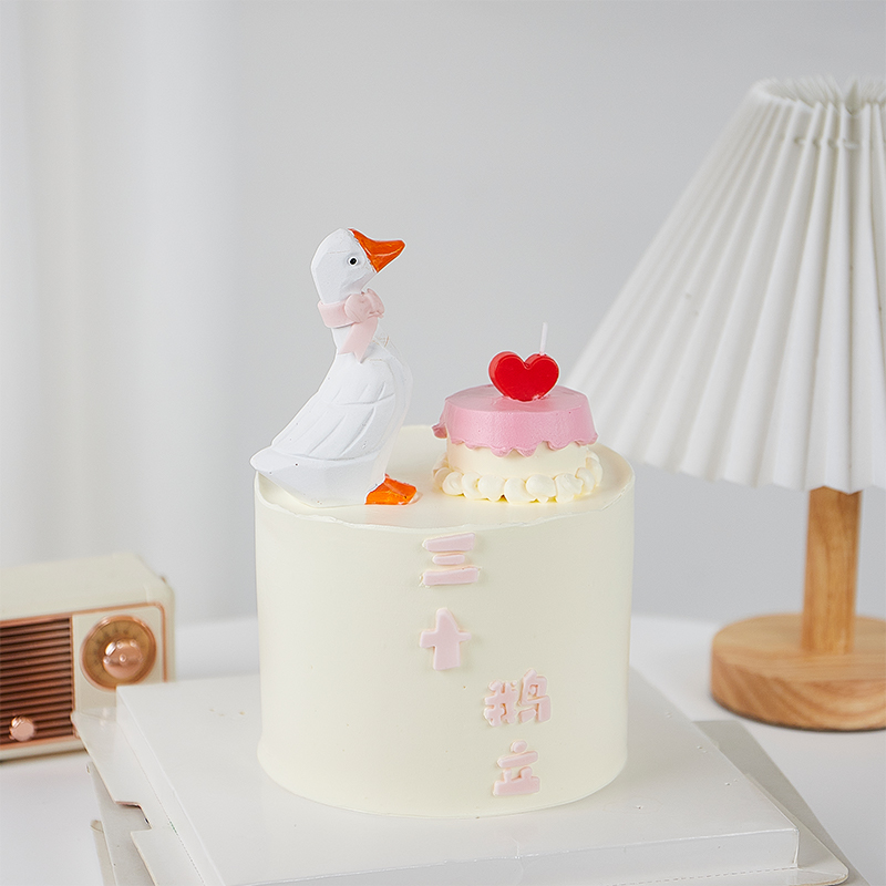 三十鹅立蛋糕装饰摆件