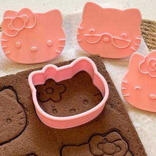 网红凯蒂KT猫头蛋糕模具凯蒂猫帕恰狗hellokitty饼干模具印痕压模