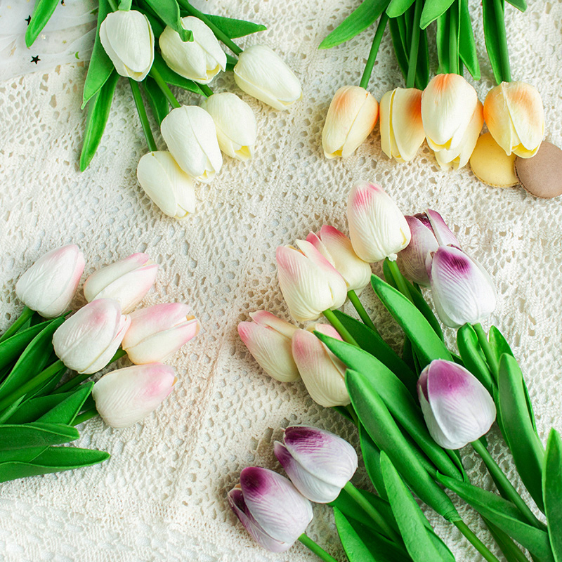 郁金香蛋糕装饰摆件母仿真花