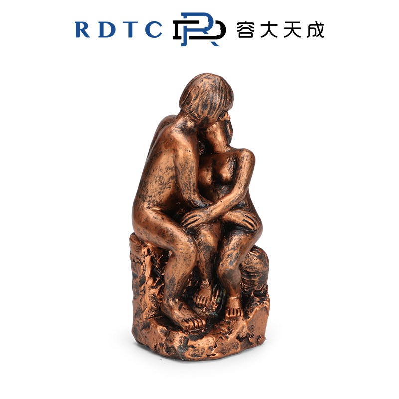 [RONGDA 원래 심리적 모래 세트] 키스 사랑 남성과 여성 친밀한 관계 모델 모래 테이블 수지 시뮬레이션 장식품