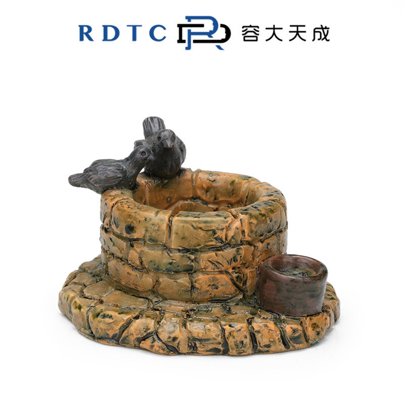 [RONGDA 2020 오리지널 모래 세트] 소원을 빌며 새 분지 모델 수지 시뮬레이션 심리 모래 테이블 마이크로 조경 장식품