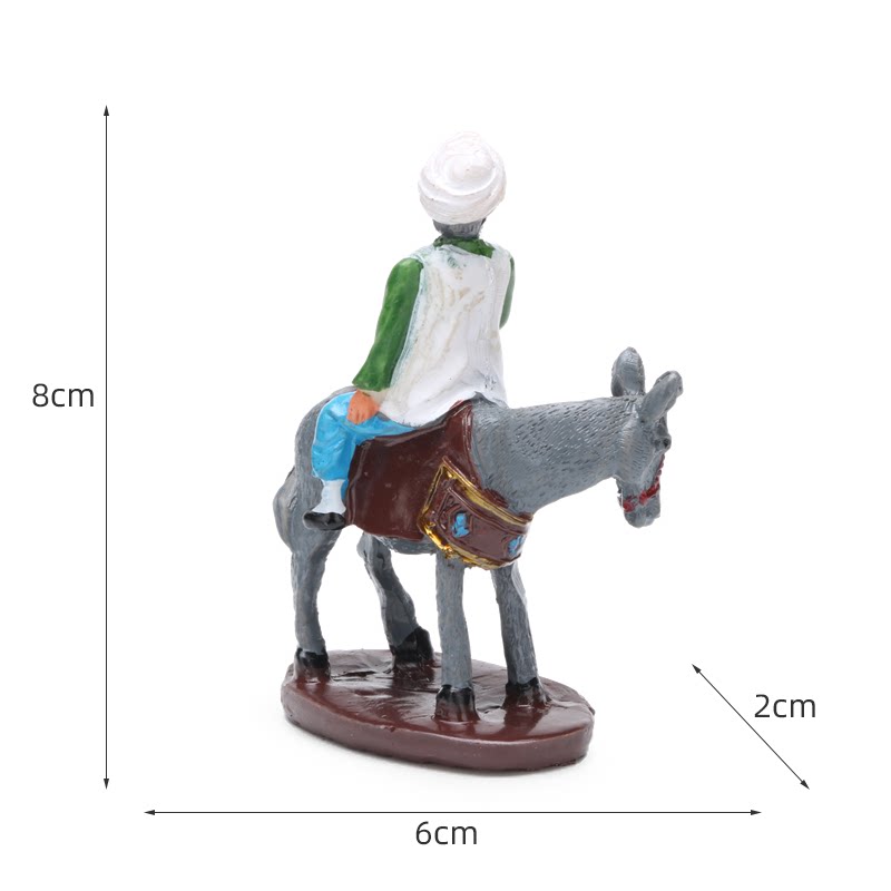 RONG DATIANCHENG 심리 상담 샌드 박스 게임 모래 상자 안뜰 캐릭터 모델 장식품 장난감 AVANTI 승마 당나귀