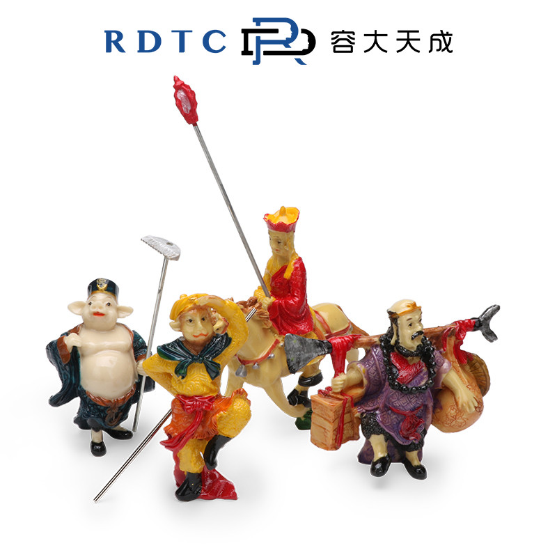 RONG DATIANCHENG 샌드 박스 게임 모래 캐릭터 모델 장식품 서쪽으로 여행 대형 4 피스 세트 동양 신화 수지