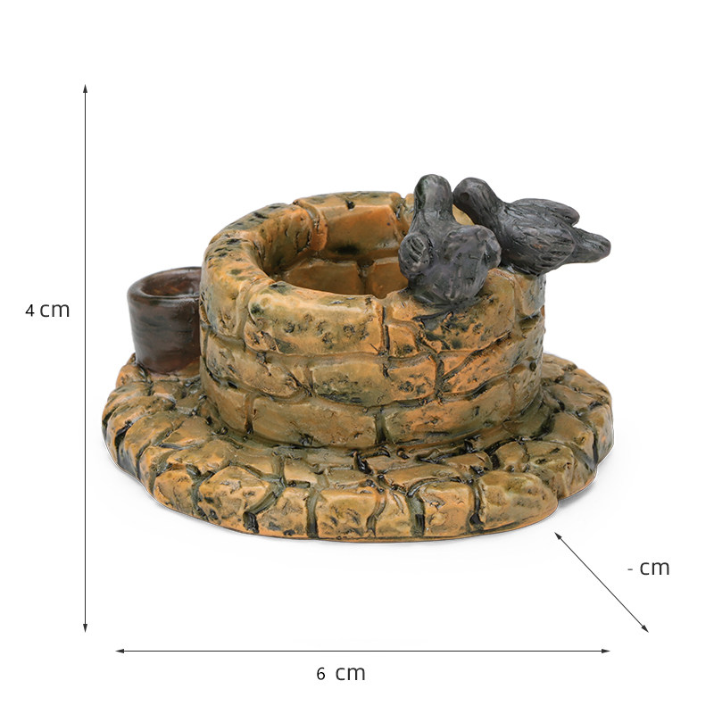 [RONGDA 2020 오리지널 모래 세트] 소원을 빌며 새 분지 모델 수지 시뮬레이션 심리 모래 테이블 마이크로 조경 장식품