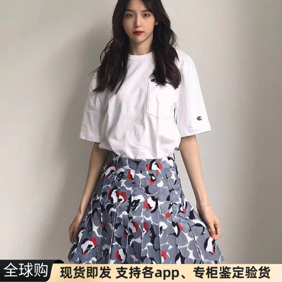 jk美国印花高腰百褶裙