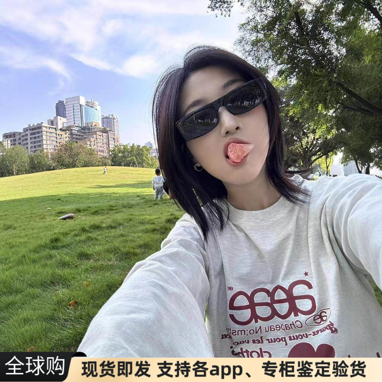 正品现货韩国aeae男女情侣印花logo宽松纯棉长袖t恤潮春秋