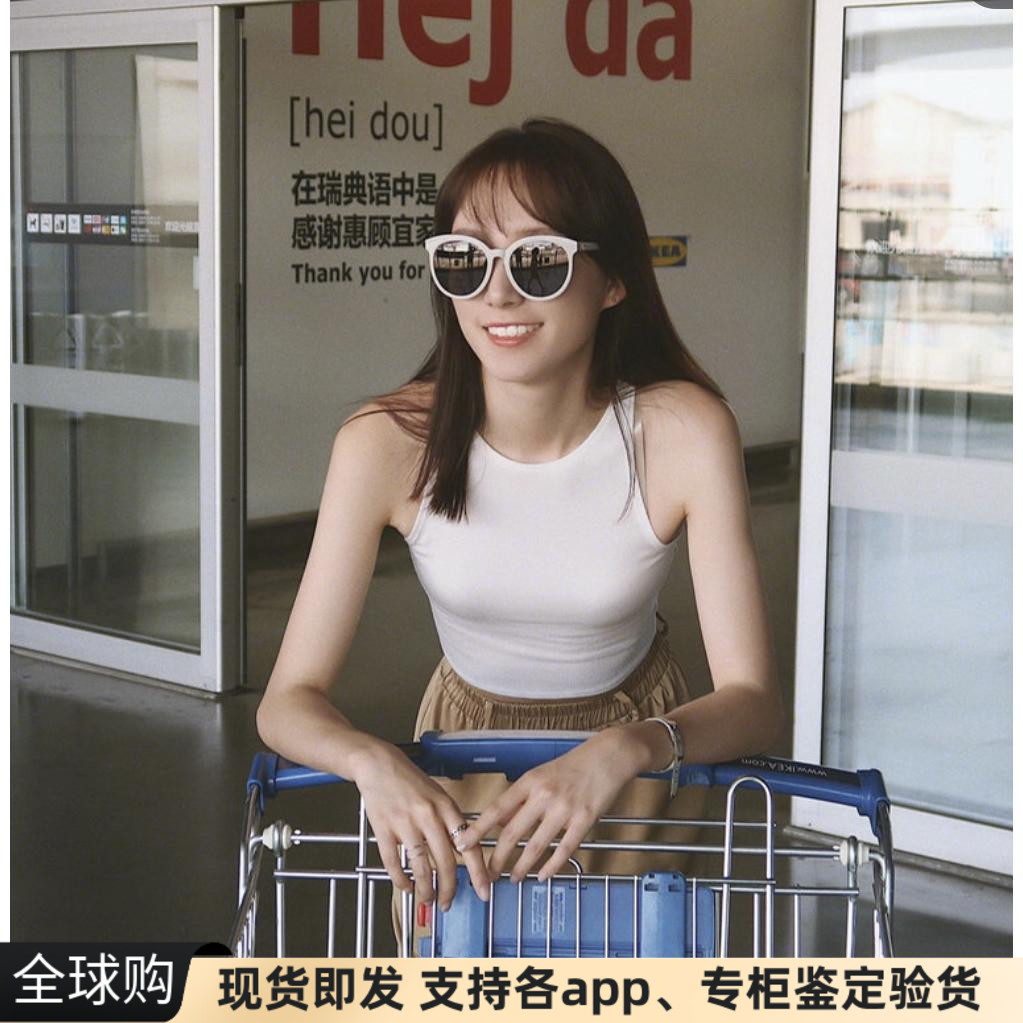 正品现货美国american apparel AA棉无袖修身短款露脐打底背心女