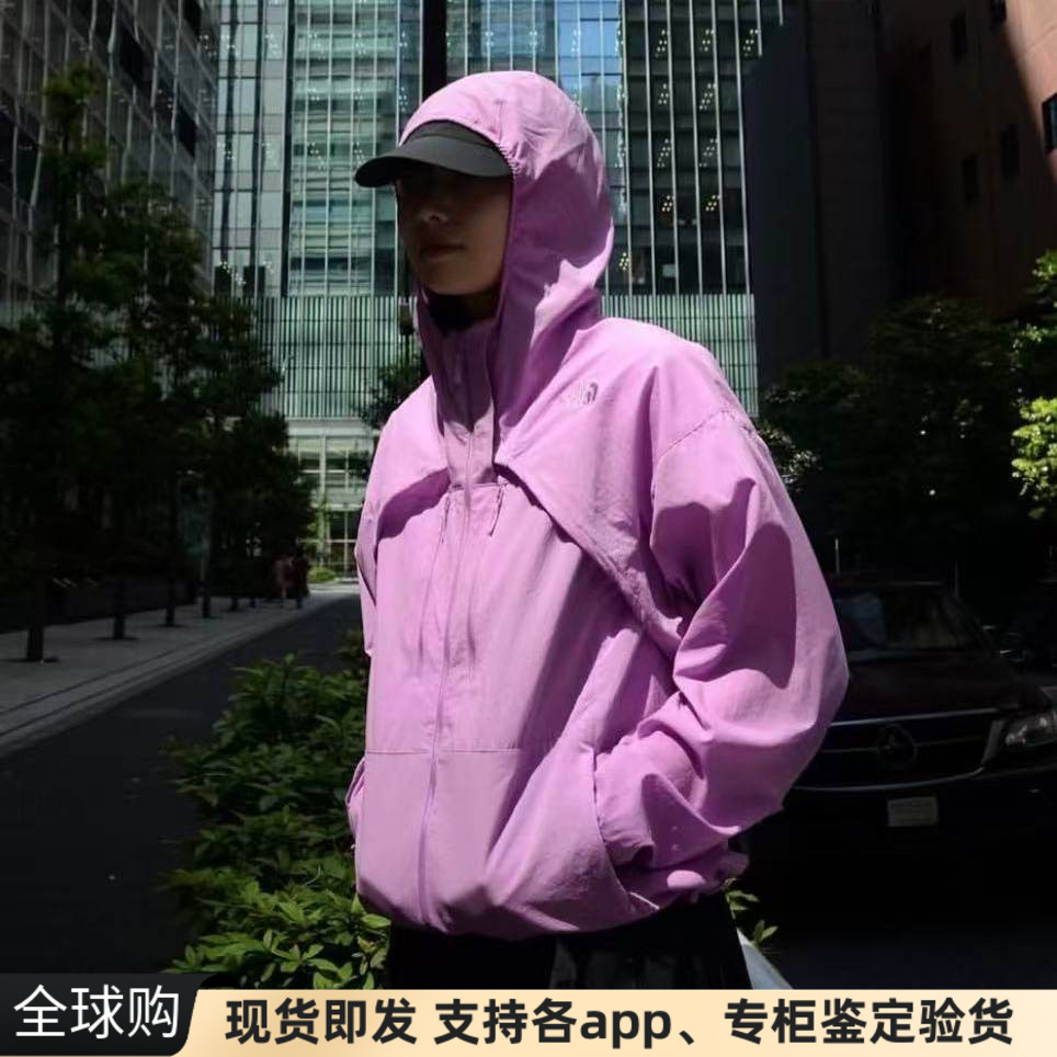 日版北面The North Face连帽披风背心三合一外套防晒服冲锋衣女