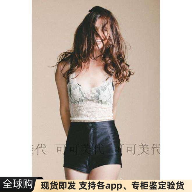 现货美国小f american apparel AA disco亮面高腰包臀短裤