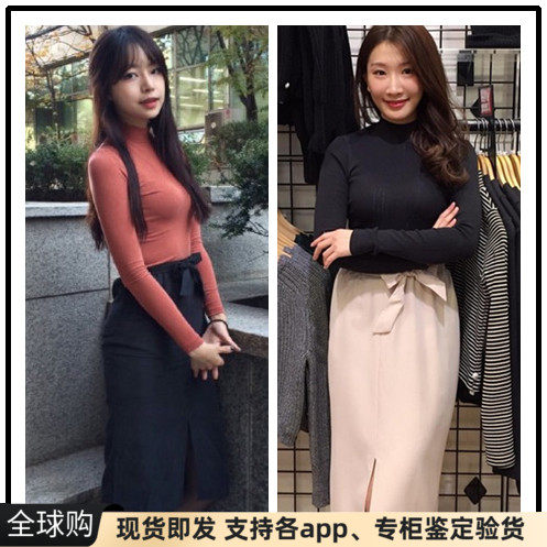 开叉半身裙apparel/aa打结