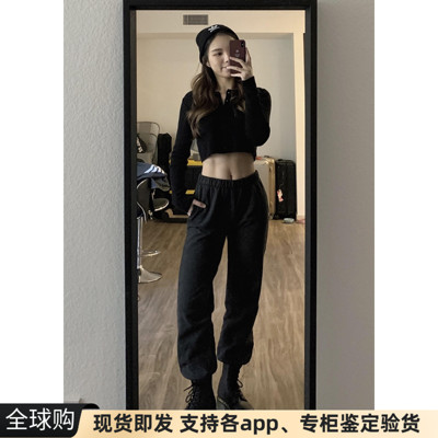 BM街头休闲潮牌收脚卫裤长裤