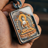 巴赫工作室阿弥陀佛唐卡国家非遗手工铁翦金工艺吊坠男女项链