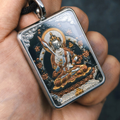 巴赫工作室虚空藏菩萨唐卡国家非遗手工铁翦金工艺吊坠男女项链