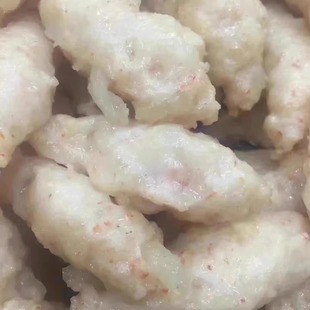 广东手工惠来沙鲈虾枣 纯肉虾丸 虾枣 花枝丸