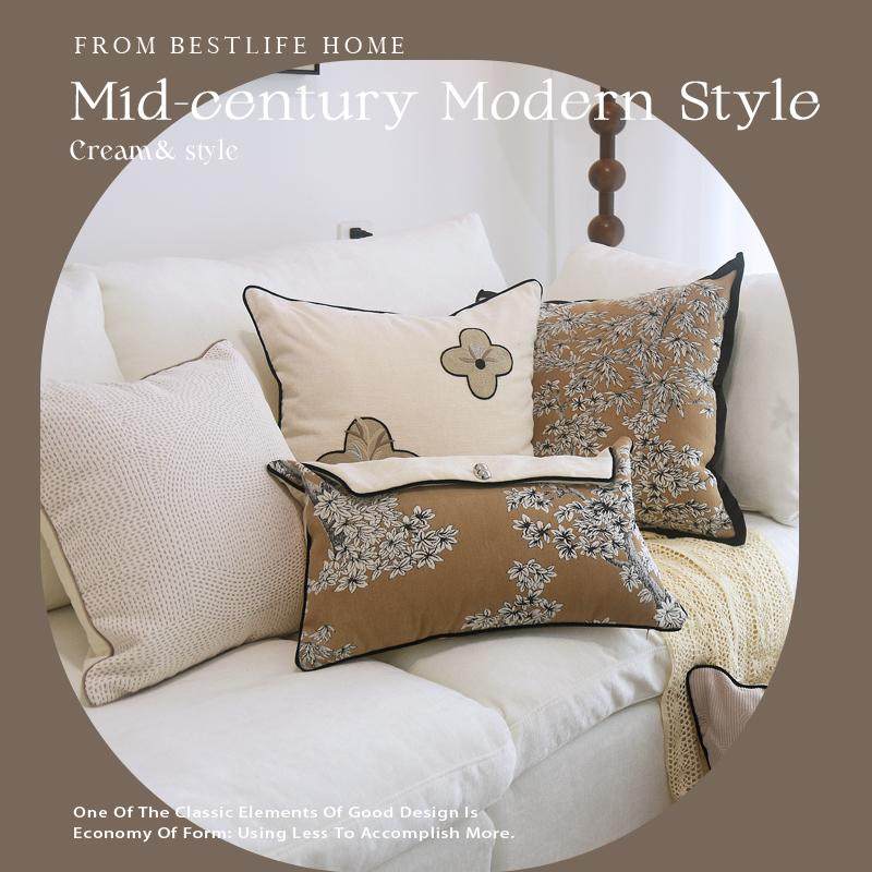 设计师推荐中古风民宿客厅抱枕