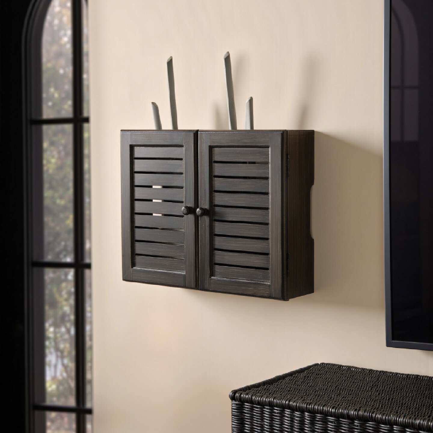 wifi路由器收纳盒壁挂式